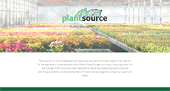 Desktop Screenshot of plantsourceinc.com